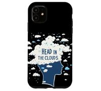 Discorso perso nel pensiero con testa tra le nuvole Custodia per iPhone 11