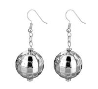 Discoteca Ball Earrings | Women Dangle 70s Mirror Drop for Theme Parties