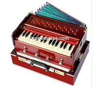 discountzworld Superbrass Multi-Soffietto HARMONIUM 2-1/2 Ottave Kirtan Bordeaux Rosso Ultra Portatile Bronzo Ance 440Hz (KIRTAN-PRO-07)