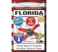 Discover America Word Search: Florida: Easy-Read Sunshine State Edition - 50+ Puzzles, Fun Facts, Everglades, Beaches, Theme Parks, Keys & Hidden ... Activity Book for Adults, Kids & Families)