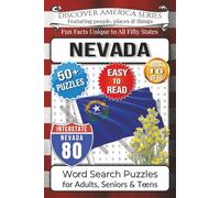Discover America Word Search: Nevada: Easy-Read Silver State Edition - 50+ Puzzles, Fun Facts, Las Vegas Strip, Area 51, Great Basin & Hidden ... Activity Book for Adults, Kids & Families)