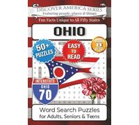 Discover America Word Search: Ohio: Easy-Read Buckeye State Edition - 50+ Puzzles, Fun Facts, Rock Hall, Carnations, Rivers & Hidden Treasures ... Activity Book for Adults, Kids & Families)