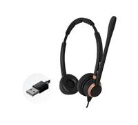 Discover D712U Deluxe Corded USB Softphone Headset for Cisco Jabber, RingCentral, Avaya, Skype, Lync and More