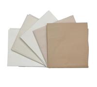 Discover Lifestyle & Fashion Fabrics - Set di 5 stoffe per patchwork e lavori di cucito, 100% cotone, percale, confezione da designer, fat quarter, 50 x 52 cm (19" x 20") (Simply Naturals)