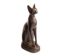 Discoveries Egyptian Imports Statua della dea del gatto Bastet, altezza 14 cm, realizzata in Egitto, colore: nero