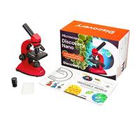 Discovery Nano Terra Microscopio Didattico Per Ragazzi e Principianti, Accompagnato Da Un Coloratissimo Libro In Inglese, Rosso