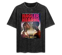 Discrete Marvin Hagler vs Tommy Hearns 1985 Vintage Fight Poster Men's T-Shirt Graphic Shirts Unisex Black Tee XXL