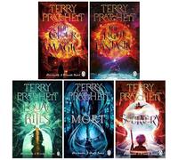 discworld novel series 1 :1 to 5 books collection set (the colour of magic, the light fantastic, equal rites, mort, sourcery)