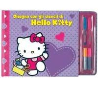 Disegna con gli stencil di Hello Kitty. Con stickers