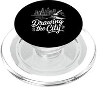 Disegnare, il, città, orizzonte, urbano, schizzo, PopSockets PopGrip per MagSafe