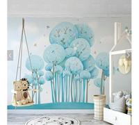 Disegnato A Mano Fresco Acquerellato Foresta Coniglio Uccellino 3D Carta da Parati Premium Aspetto Della Seta Studio Soggiorno Camera Letto Parete Divano Muro-400cm×280cm