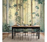 Disegnato A Mano Fresco Bello Bosco Bucolico Fiori 3D Carta da Parati Tessuto in Seta Ufficio Sala Pranzo Divano Camera Soggiorno TV Sfondo Muro-250cm×170cm