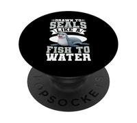 Disegnato a sigilli come un pesce per sigillare l'acqua PopSockets PopGrip Adesivo