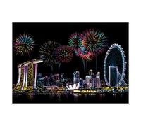 Disegni da grattare con punti di riferimento della città - Kit di carta, per scarabocchi, materiali sicuri per l'artigianato di feste, progetti di e mestieri per compleanni e H