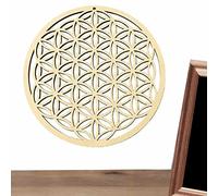 Disegni della Vita - Arte da Parete con Geometria Sacra - Seme della Vita - Scultura da Parete per La Casa - Geometria Sacra in Legno Spirituale Griglia di Casa