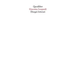 Disegni letterari [Paperback] [Sep 15, 2021] Leopardi, Giacomo; D'Intino, Franco