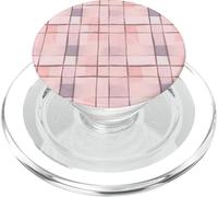 Disegno a mano beige rosa molle della griglia del controllo pastello minimale semplice PopSockets PopGrip per MagSafe