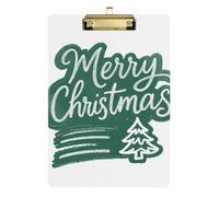 Disegno a mano Buon Natale Testo md Tasca Infermieristica Appunti Hard Board per Legale Donne Allenatori di Basket Dimensione 9 x 12.5 Tabla para escribir con Clip
