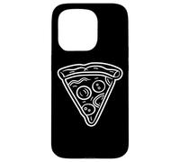 Disegno a una linea di una fetta di pizza Custodia per iPhone 15 Pro