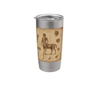 Disegno anatomico mistico Centaur Gothic Fantasy Art Bicchiere termico in acciaio inox doppia parete