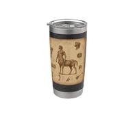 Disegno anatomico mistico Centaur Gothic Fantasy Art Bicchiere termico in acciaio inox doppia parete