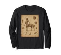 Disegno anatomico Mistico Centaur Gothic Fantasy Art Maglia a Manica