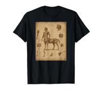 Disegno anatomico Mistico Centaur Gothic Fantasy Art Maglietta