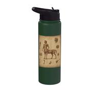 Disegno anatomico mistico Centaur Gothic Fantasy Art Stainless Steel Insulated Water Bottle