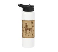 Disegno anatomico mistico Centaur Gothic Fantasy Art Stainless Steel Insulated Water Bottle