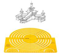 Disegno Architettonico Stampo, Stencil Geometrico per Disegno Tecnico | tracciamento di forme cave, plastica morbida, 5 , ingegneria dell\'architettura