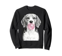 Disegno Artistico a Forma di Cane Beagle Che soffia Gomma da Masticare Rosa Felpa