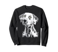 Disegno Artistico con Testo e Motivo Dalmata per Amanti dei Cani Felpa