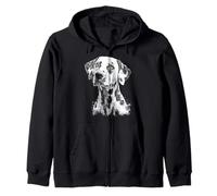 Disegno Artistico con Testo e Motivo Dalmata per Amanti dei Cani Felpa con Cappuccio