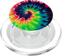 Disegno astratto del turbinio dell'arcobaleno colorato del tie dye PopSockets PopGrip per MagSafe