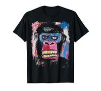 Disegno astratto della scimmia del volto di Pop Art con un gorilla su Maglietta