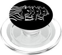 Disegno astratto di arte della linea di illusione ottica dell'onda del gatto PopSockets PopGrip per MagSafe