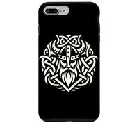 Disegno celtico vichingo guerriero norreno Mitologia Nodo Arte Custodia per iPhone 7 Plus/8 Plus