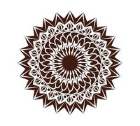 disegno circolare con una stella al centro Adesivi incisi 54.6x54.6cm Decorazione artistica Caffè