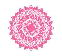 disegno circolare con una stella al centro Adesivi incisi 54.6x54.6cm Dotato di kit di pellicola di trasferimento Rosa