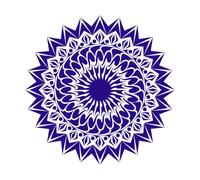 disegno circolare con una stella al centro Adesivi incisi 67.2x67.2cm Abbellimento murale Blu scuro