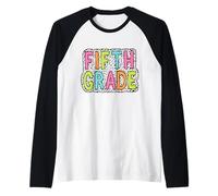 Disegno colorato del punto dalmata per il quinto grado Maglia con Maniche Raglan