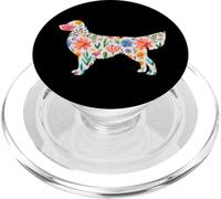 Disegno dei fiori dell'acquerello Golden Retriever PopSockets PopGrip per MagSafe