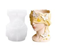 Disegno del busto del silicone della ragazza della benda della muffa della | Forma decorativa dettagliata per intonaco e decorazioni per la casa
