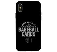 Disegno del collezionista di carte Ho troppe carte da baseball Custodia per iPhone X/XS