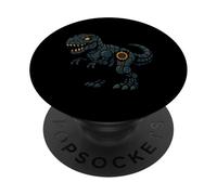Disegno del dinosauro di Mecha del fumetto di T Rex robot PopSockets PopGrip Adesivo