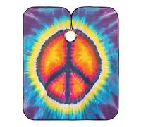 Disegno Del Segno Della Pace Tie Dye Grembiule Da Parrucchiere Lavabile Taglio Di Capelli Mantello Impermeabile Mantella Taglio Capelli Per Parrucchieri Uomini Barbieri 140X168Cm