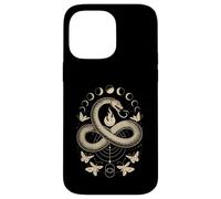 Disegno del simbolo della luna di fuoco a forma di serpente Ouroboros Infinity Custodia per iPhone 14 Pro Max