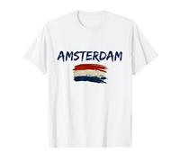 Disegno della bandiera olandese di Amsterdam per gli Maglietta
