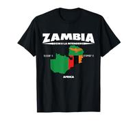 Disegno della mappa dello Zambia con coordinate e soprannome Maglietta