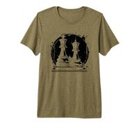 Disegno della Regina e del re degli Scacchi Maglietta Premium